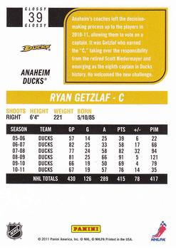 2011-12 Score - Glossy #39 Ryan Getzlaf Back