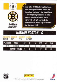 2011-12 Score - Glossy #498 Nathan Horton Back