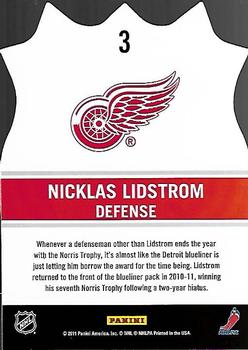 2011-12 Score - NHL Shield Die Cuts #3 Nicklas Lidstrom Back