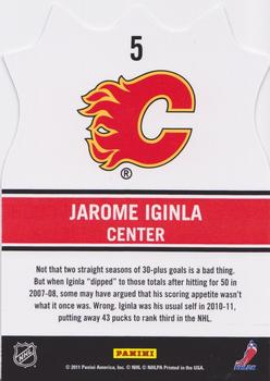 2011-12 Score - NHL Shield Die Cuts #5 Jarome Iginla Back