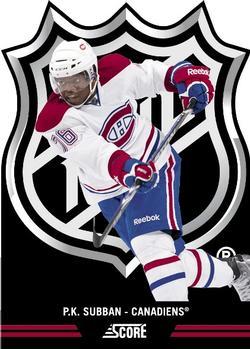 2011-12 Score - NHL Shield Die Cuts #4 P.K. Subban Front