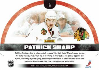 2011-12 Score - Snow Globe Die Cuts #6 Patrick Sharp Back
