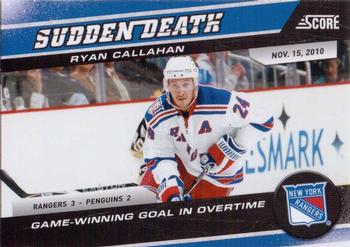 2011-12 Score - Sudden Death #15 Ryan Callahan Front