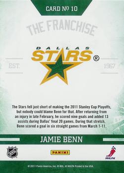 2011-12 Score - The Franchise #10 Jamie Benn Back