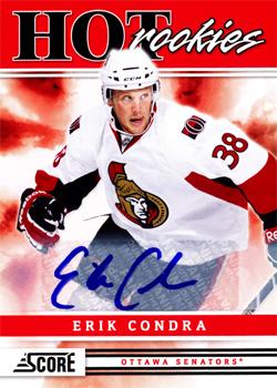 2011-12 Score - Score Signatures #524 Erik Condra Front