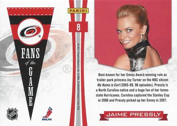 2011-12 Panini Pinnacle - Fans of the Game #8 Jaime Pressly Back