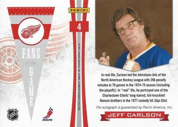 2011-12 Panini Pinnacle - Fans of the Game Autographs #4 Jeff Carlson Back