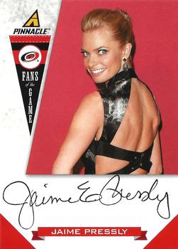 2011-12 Panini Pinnacle - Fans of the Game Autographs #8 Jaime Pressly Front