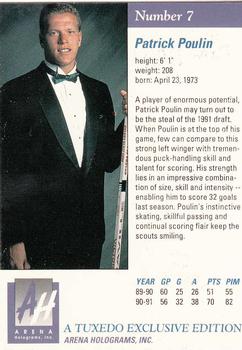 1991 Arena Draft Picks #7 Patrick Poulin  Back