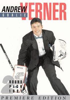 1991 Arena Draft Picks - Autographs #25 Andrew Verner  Front