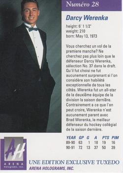 1991 Arena Draft Picks French #28 Darcy Werenka  Back