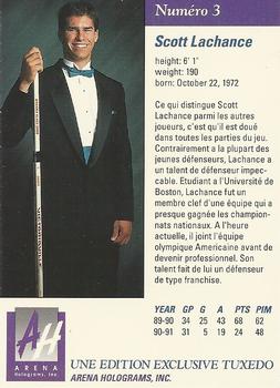 1991 Arena Draft Picks French #3 Scott Lachance  Back