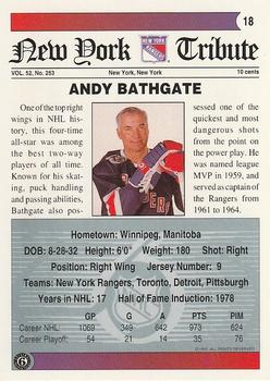 1991-92 Ultimate Original 6 #18 Andy Bathgate Back