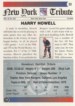 1991-92 Ultimate Original 6 #23 Harry Howell Back