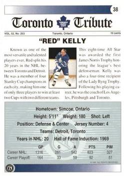 1991-92 Ultimate Original 6 #38 Leonard Kelly Back