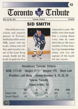 1991-92 Ultimate Original 6 #43 Sid Smith Back
