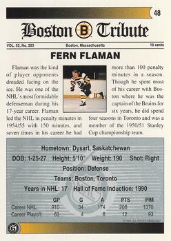 1991-92 Ultimate Original 6 #48 Fern Flaman Back