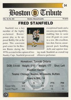 1991-92 Ultimate Original 6 #54 Fred Stanfield Back
