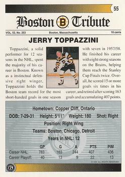 1991-92 Ultimate Original 6 #55 Jerry Toppazzini Back