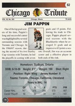 1991-92 Ultimate Original 6 #62 Jim Pappin Back