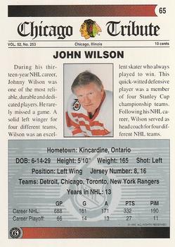 1991-92 Ultimate Original 6 #65 John Wilson Back