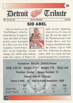 1991-92 Ultimate Original 6 #66 Sid Abel Back