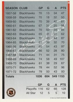1991-92 Ultimate Original 6 #82 Bobby Hull Back
