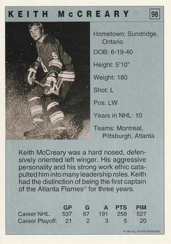 1991-92 Ultimate Original 6 #98 Keith McCreary Back