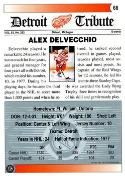 1991-92 Ultimate Original 6 #68 Alex Delvecchio Back