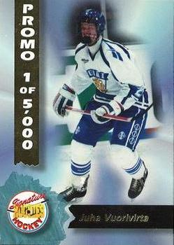 1994-95 Signature Rookies #P1 Juha Vuorivirta Front