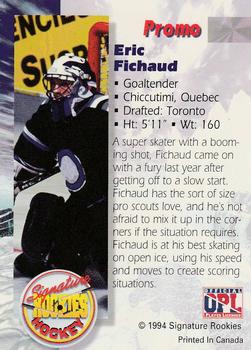 1994-95 Signature Rookies #NNO Eric Fichaud Back