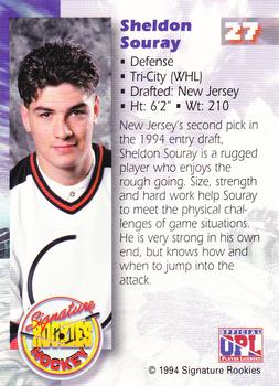 1994-95 Signature Rookies #27 Sheldon Souray Back