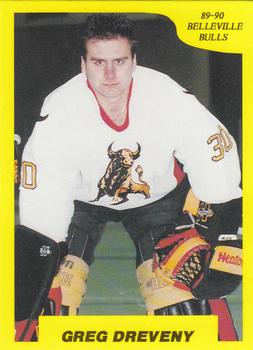 1989-90 7th Inning Sketch OHL #92 Greg Dreveny Front