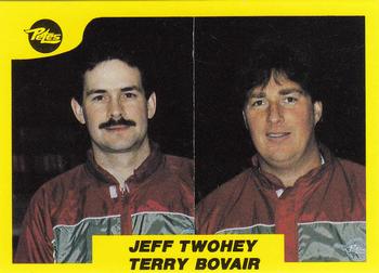 1989-90 7th Inning Sketch OHL #118 Jeff Twohey/Terry Bovair Front