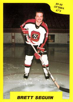 1989-90 7th Inning Sketch OHL #49 Brett Seguin Front