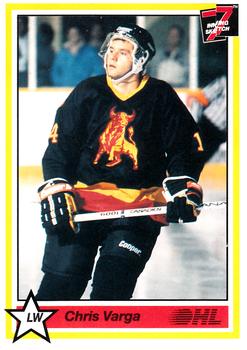 1990-91 7th Inning Sketch OHL #21 Chris Varga Front