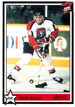 1990-91 7th Inning Sketch OHL #99 Matt Stone Front