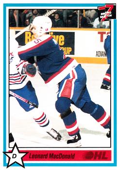 1990-91 7th Inning Sketch OHL #184 Leonard MacDonald Front