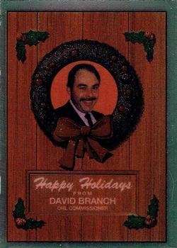 1990-91 7th Inning Sketch OHL #NNO Season's Greetings Santa 1990 / Happy Holidays David Branch Back