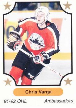 1991-92 7th Inning Sketch OHL #38 Chris Varga Front