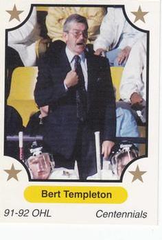 1991-92 7th Inning Sketch OHL #72 Bert Templeton Front