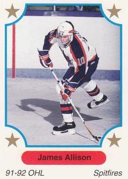 1991-92 7th Inning Sketch OHL #189 James Allison Front