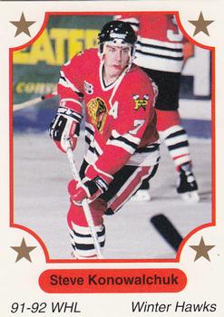 1991-92 7th Inning Sketch WHL #30 Steve Konowalchuk Front
