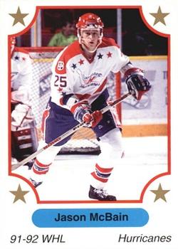 1991-92 7th Inning Sketch WHL #48 Jason McBain Front