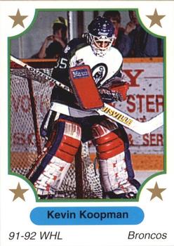 1991-92 7th Inning Sketch WHL #188 Kevin Koopman Front