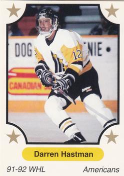 1991-92 7th Inning Sketch WHL #294 Darren Hastman Front