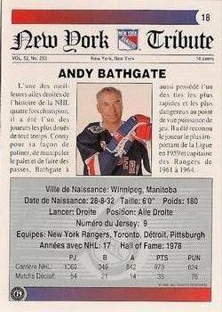 1991-92 Ultimate Original 6 French #18 Andy Bathgate  Back