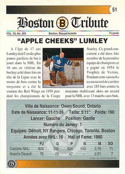1991-92 Ultimate Original 6 French #51 Harry Lumley  Back
