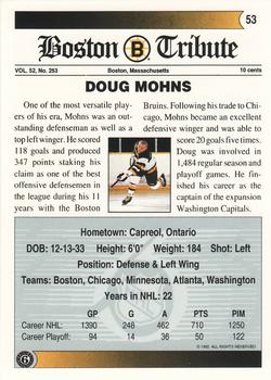1991-92 Ultimate Original 6 French #53 Doug Mohns  Back