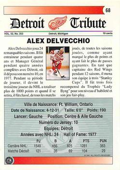 1991-92 Ultimate Original 6 French #68 Alex Delvecchio  Back